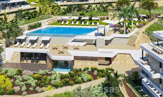 Modern new build apartments for sale with sea views and a stone's throw from golf course in Mijas, Costa del Sol 62575 