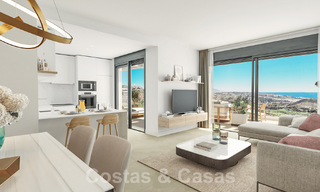 Modern new build apartments for sale with sea views and a stone's throw from golf course in Mijas, Costa del Sol 62579 