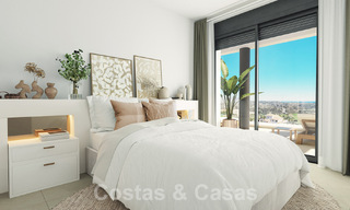 Modern new build apartments for sale with sea views and a stone's throw from golf course in Mijas, Costa del Sol 62585 