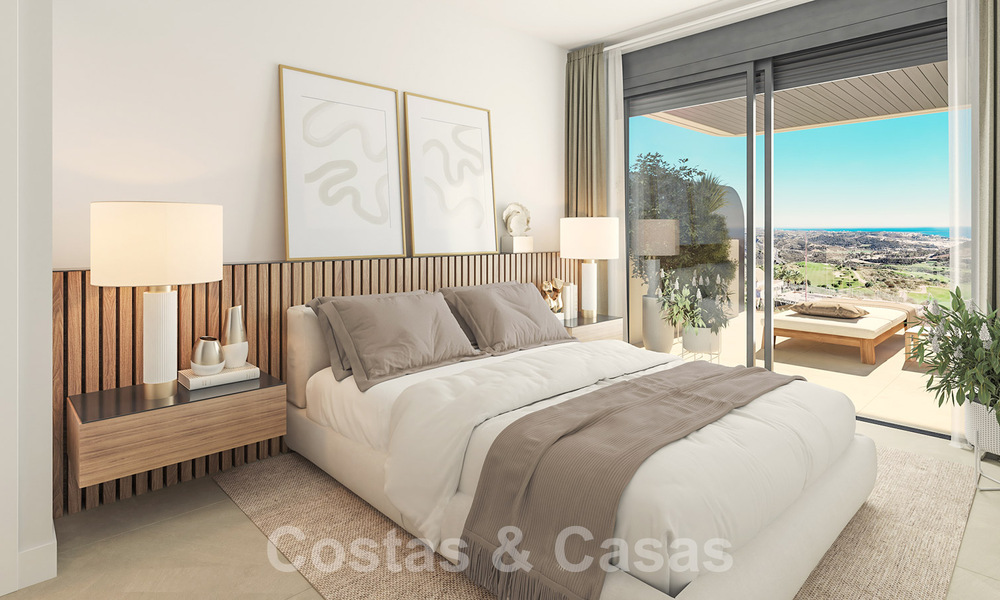 Modern new build apartments for sale with sea views and a stone's throw from golf course in Mijas, Costa del Sol 62592