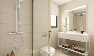 Modern new build apartments for sale with sea views and a stone's throw from golf course in Mijas, Costa del Sol 62593 