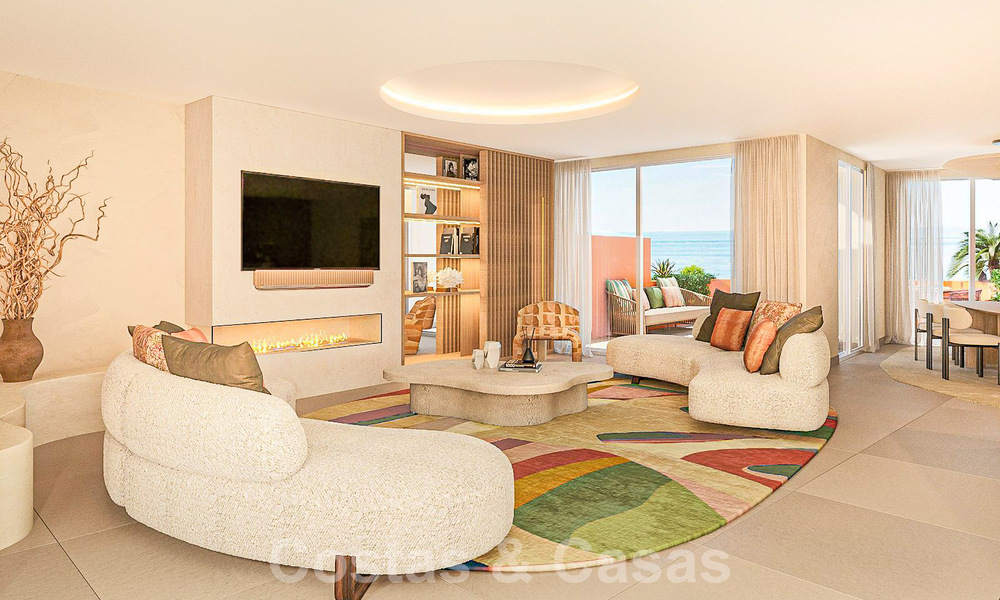 Quality renovated, huge penthouse for sale in frontline beach complex east of Marbella centre 62839