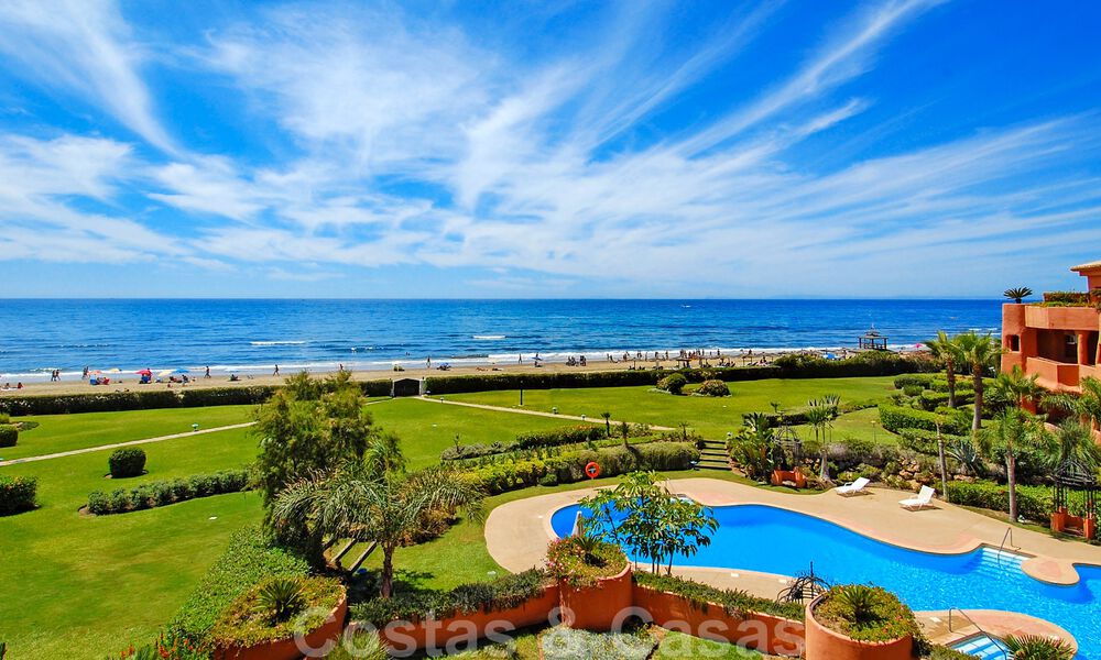 Quality renovated, huge penthouse for sale in frontline beach complex east of Marbella centre 63076