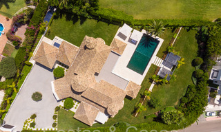Stunning luxury villa with modern Mediterranean architectural style for sale, first line golf in Nueva Andalucia, Marbella 64507 