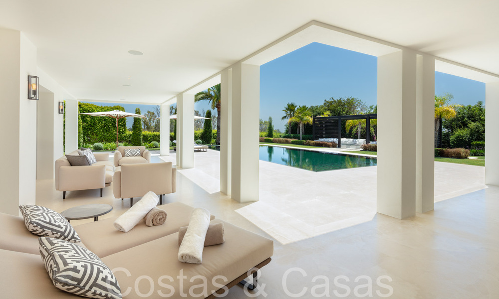Stunning luxury villa with modern Mediterranean architectural style for sale, first line golf in Nueva Andalucia, Marbella 64518