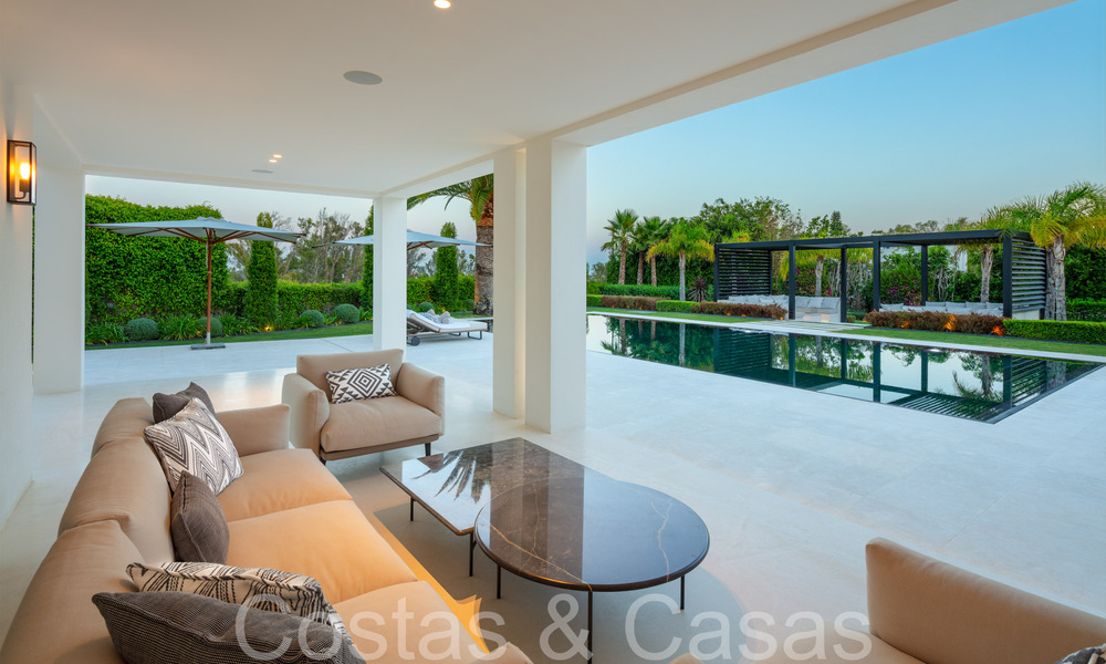 Stunning luxury villa with modern Mediterranean architectural style for sale, first line golf in Nueva Andalucia, Marbella 64522