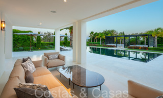Stunning luxury villa with modern Mediterranean architectural style for sale, first line golf in Nueva Andalucia, Marbella 64522 