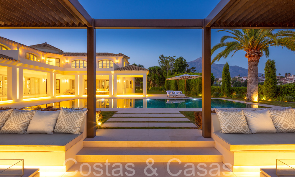 Stunning luxury villa with modern Mediterranean architectural style for sale, first line golf in Nueva Andalucia, Marbella 64526