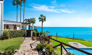 Trendy beach house for sale with stunning sea views in a first line beach complex close to Estepona town 65380 