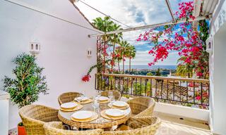 Picturesque townhouse with sea views and independent studio for sale in a gated community the hills of Marbella - Benahavis 65968 