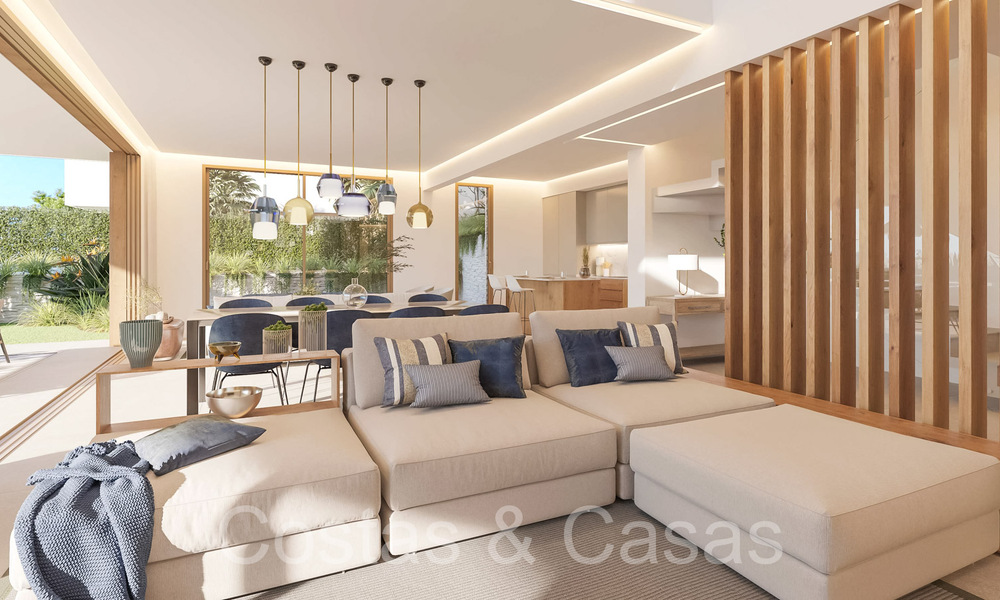 Modern, new semi-detached homes for sale in a boutique complex, on the New Golden Mile between Marbella and Estepona 66240