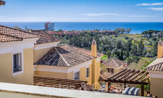 Spanish, semi-detached luxury villa with sea views for sale in the gated golf community of Santa Clara in East Marbella 67054 