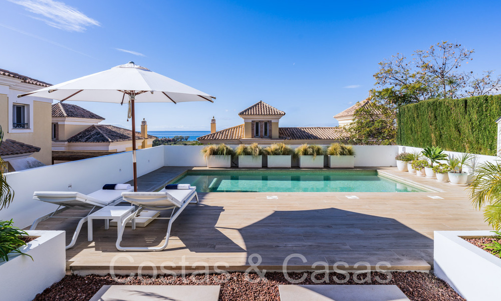 Spanish, semi-detached luxury villa with sea views for sale in the gated golf community of Santa Clara in East Marbella 67056