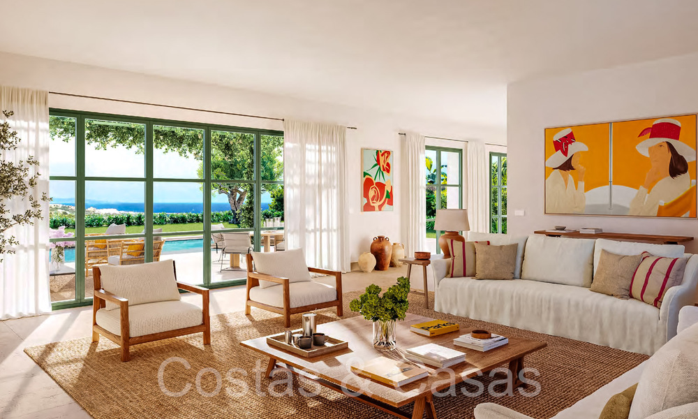 New, Mediterranean townhouses for sale with panoramic sea views in a 5-star golf resort on the Costa del Sol 67117