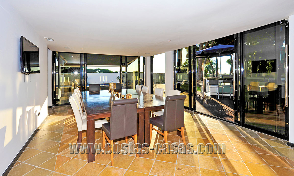 Modern contemporary style First line beach luxury villa for sale in Marbella 5430