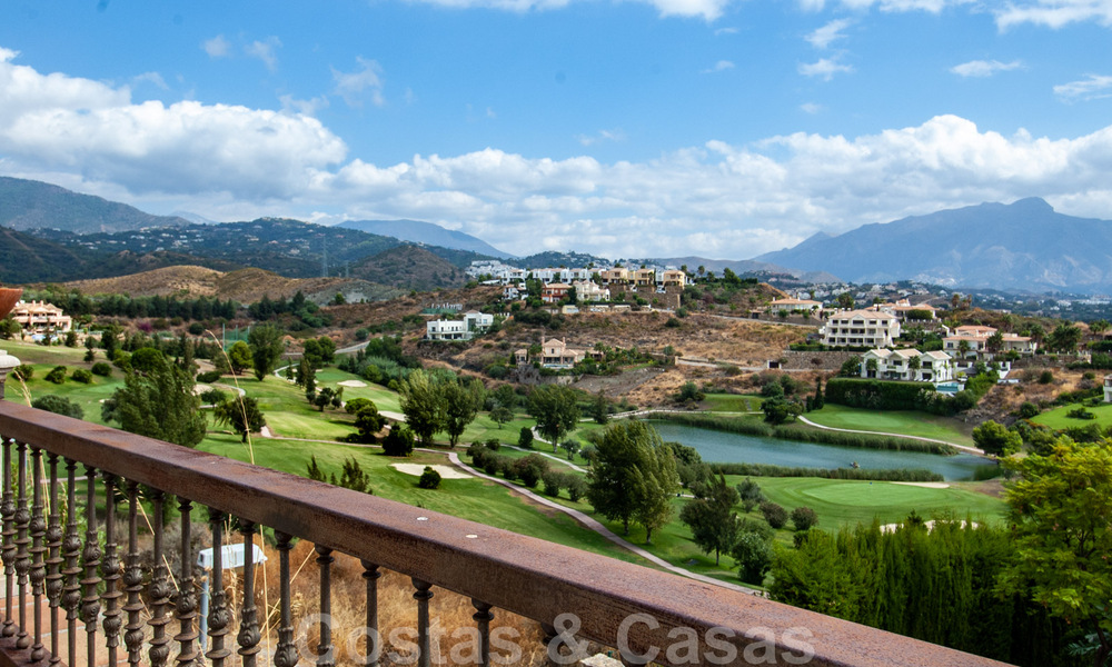 Andalusian styled golf villa for sale in Marbella - Benahavis with panoramic sea and golf views 31145