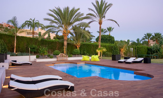 Impressive contemporary luxury villa with guest apartment for sale in the Golf Valley of Nueva Andalucia, Marbella 22602 