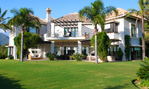 Exclusive luxury villa for sale in Marbella area on a large private plot with panoramic views 