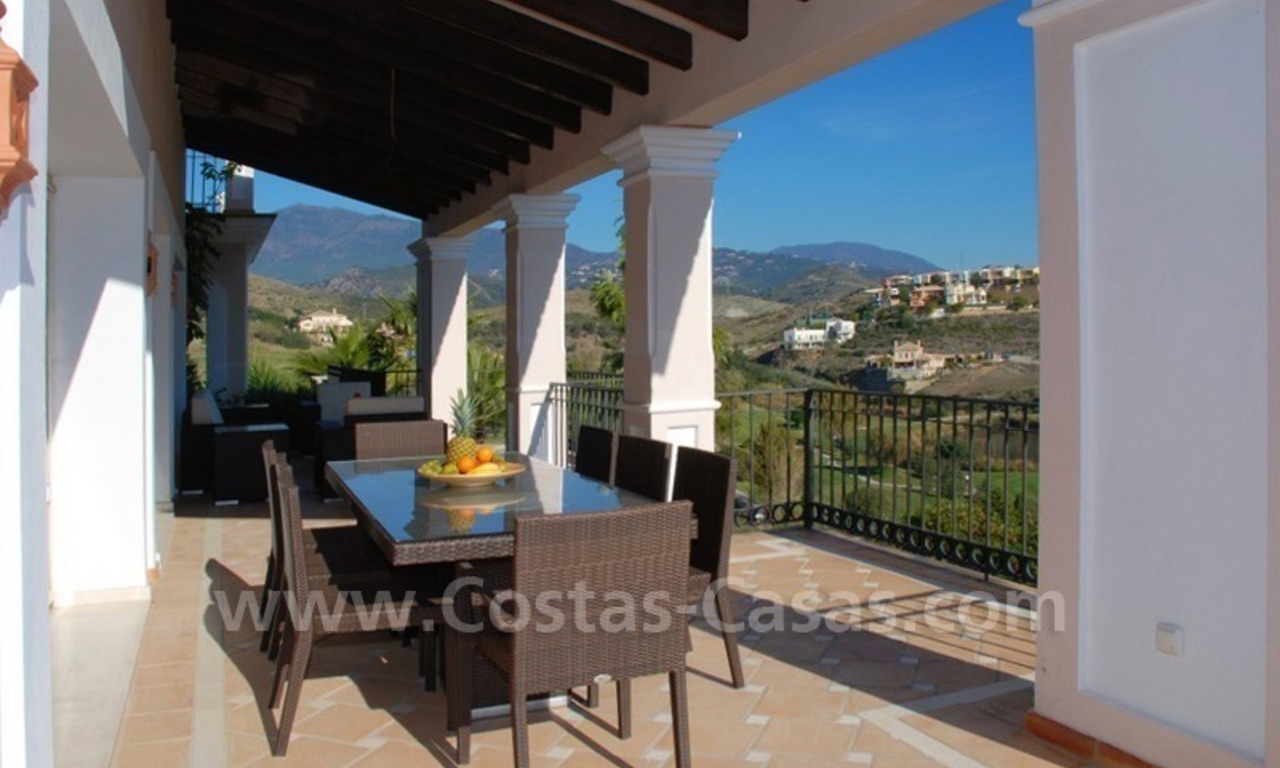 Luxury front line golf villa for sale in Marbella - Benahavis with spectacular views to the sea, golf and mountains 6