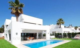 Modern contemporary villa for sale, frontline golf with sea view, Marbella – Benahavis 1
