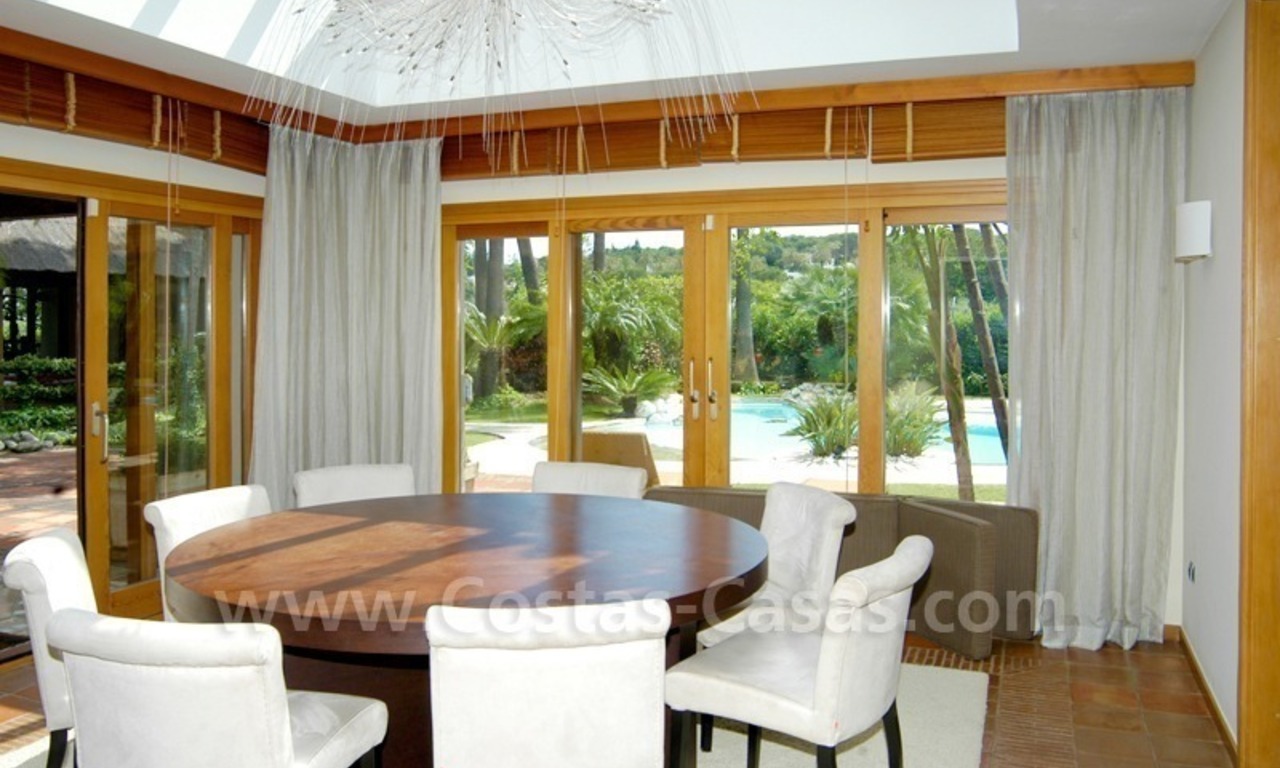 Exclusive front line golf Bali styled villa for sale in Nueva Andalucía, Marbella 21