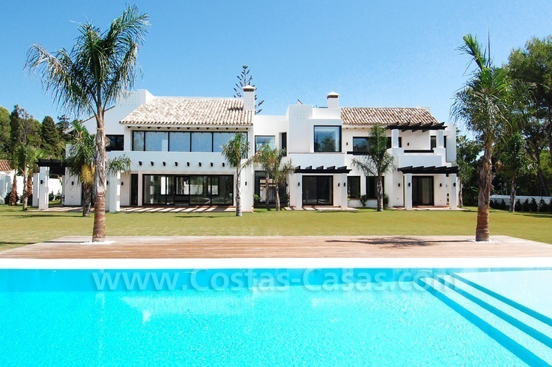 New front line golf contemporary villa nearby the beach for sale in Marbella