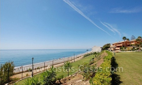 Beachfront house for sale, frontline beach complex in Estepona, Costa del Sol 