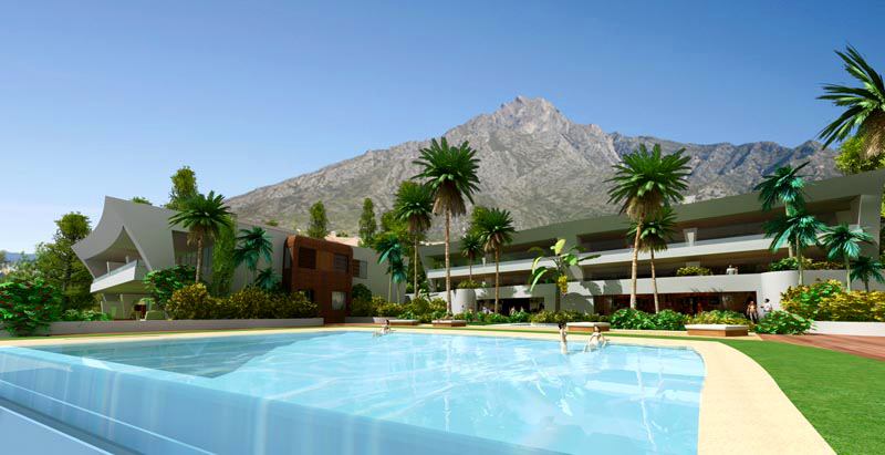 Luxury modern style new apartments and penthouses for sale in Golden Mile - Marbella 