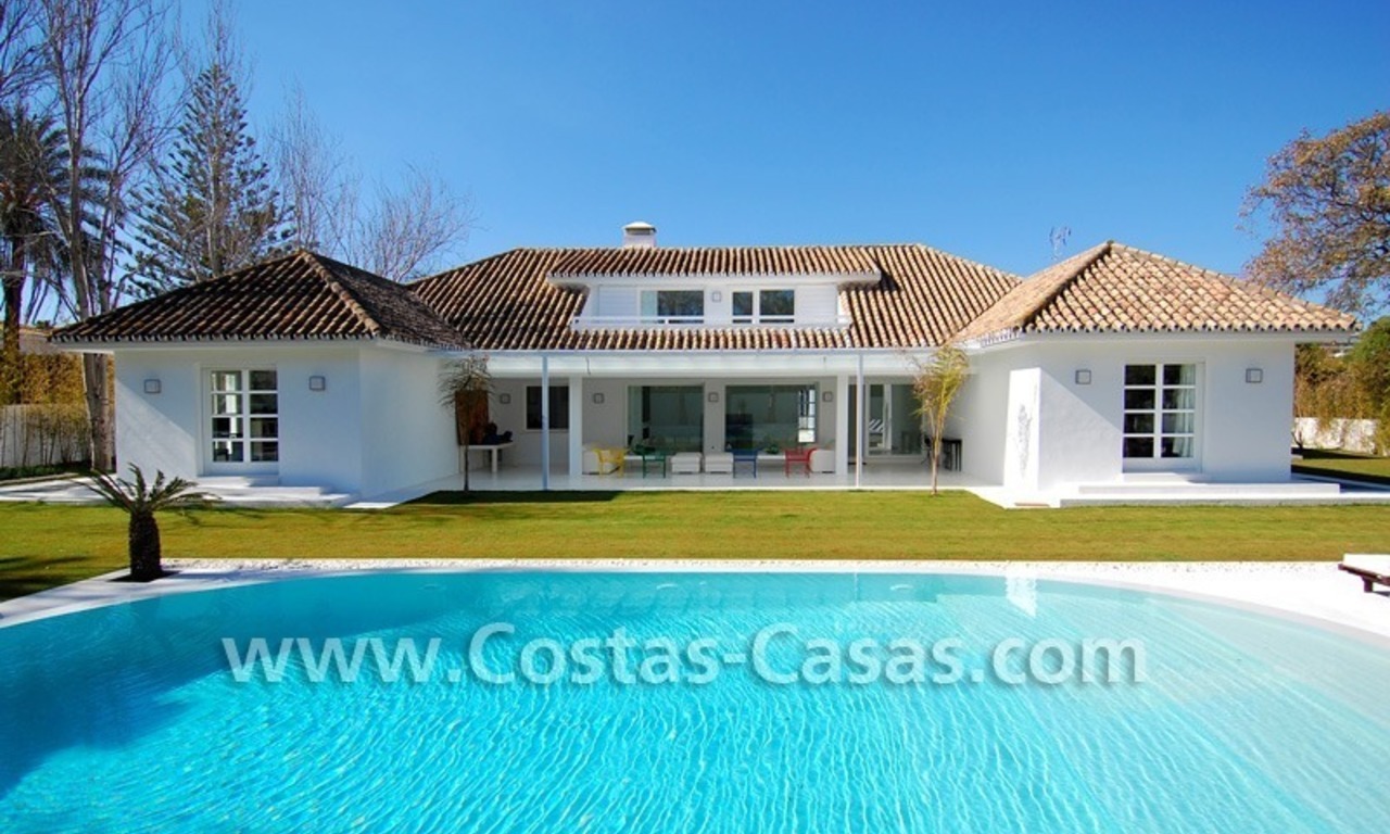 Completely renovated modern andalusian villa close to the beach for sale in Marbella 1