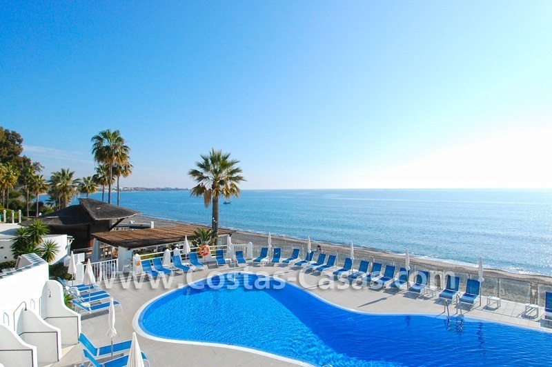 Frontline beach detached villa for sale on gated beachfront complex, Marbella - Estepona