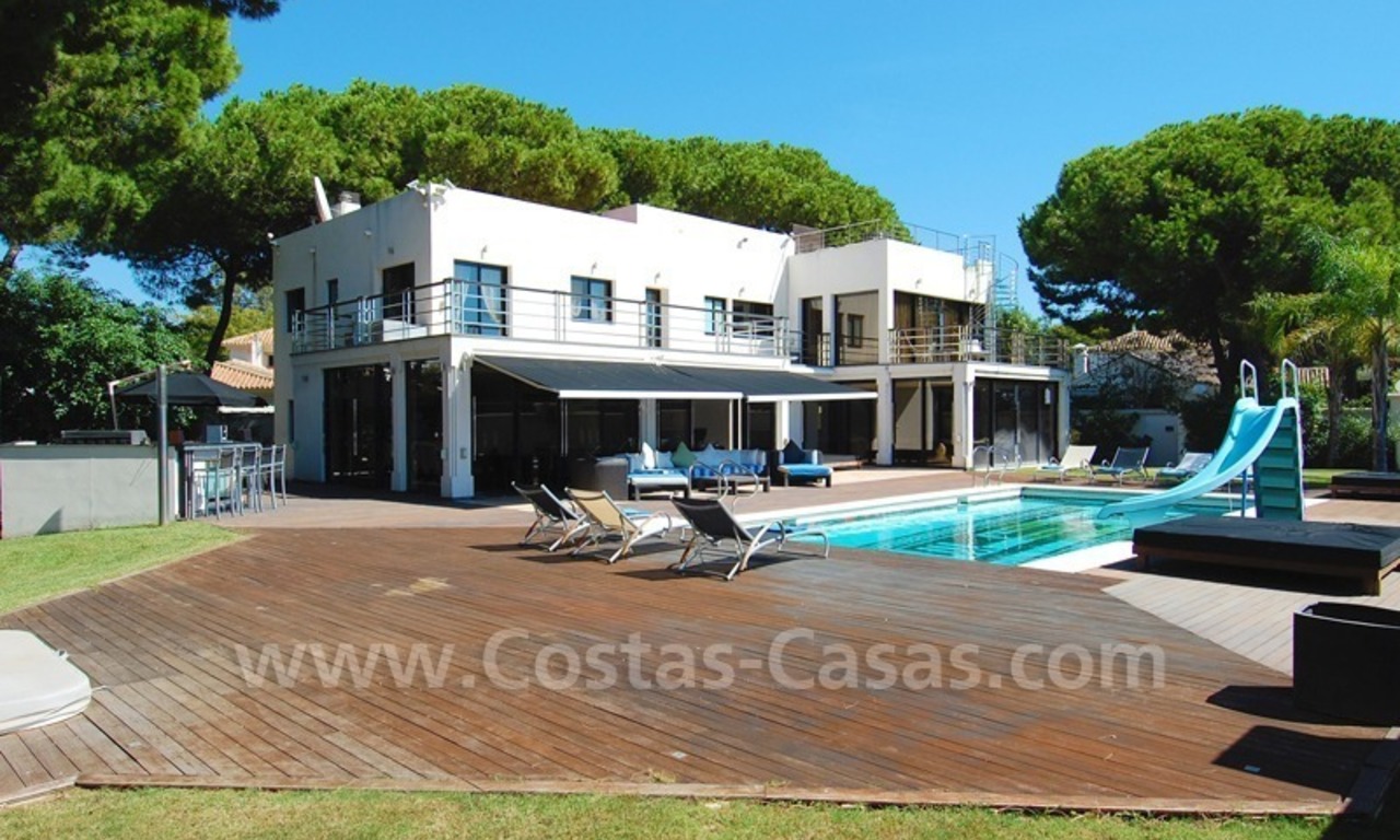 Modern style front line beach villa for holiday rent in Marbella 5