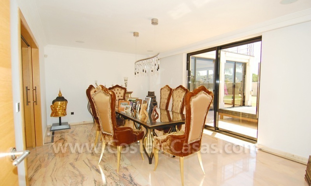Modern style front line beach villa for holiday rent in Marbella 20