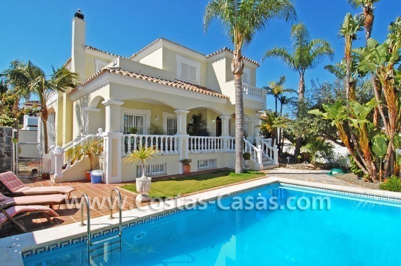 Modern Andalusian styled beachside villa for sale in Marbella