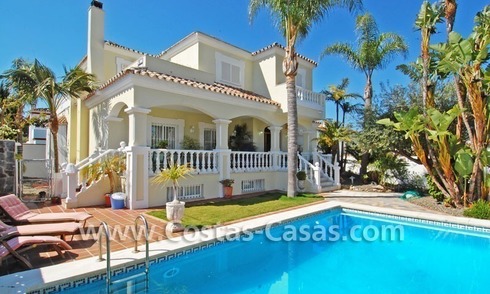 Modern Andalusian styled beachside villa for sale in Marbella 