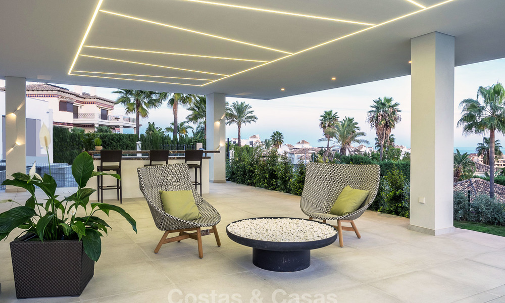 New modern luxury design villas for sale, Marbella - Benahavis, ready to move in, golf and sea views 7058
