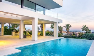 New modern luxury design villas for sale, Marbella - Benahavis, ready to move in, golf and sea views 7062 