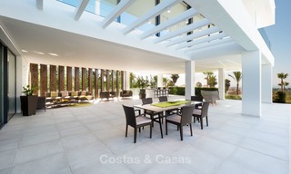 New modern luxury design villas for sale, Marbella - Benahavis, ready to move in, golf and sea views 7065 
