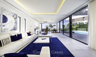New modern luxury design villas for sale, Marbella - Benahavis, ready to move in, golf and sea views 13547 