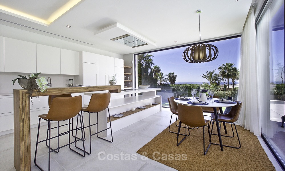 New modern luxury design villas for sale, Marbella - Benahavis, ready to move in, golf and sea views 13548