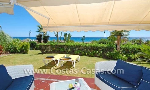 Luxury first line beach ground floor apartment for sale, frontline beach, New Golden Mile, Marbella - Estepona 