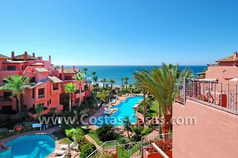 Luxury duplex penthouse for sale, frontline beach complex, New Golden Mile, Marbella - Estepona