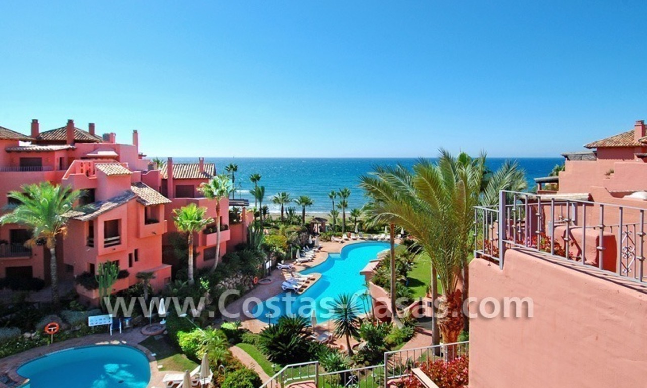 Luxury duplex penthouse for sale, frontline beach complex, New Golden Mile, Marbella - Estepona 0