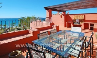 Luxury duplex penthouse for sale, frontline beach complex, New Golden Mile, Marbella - Estepona 1