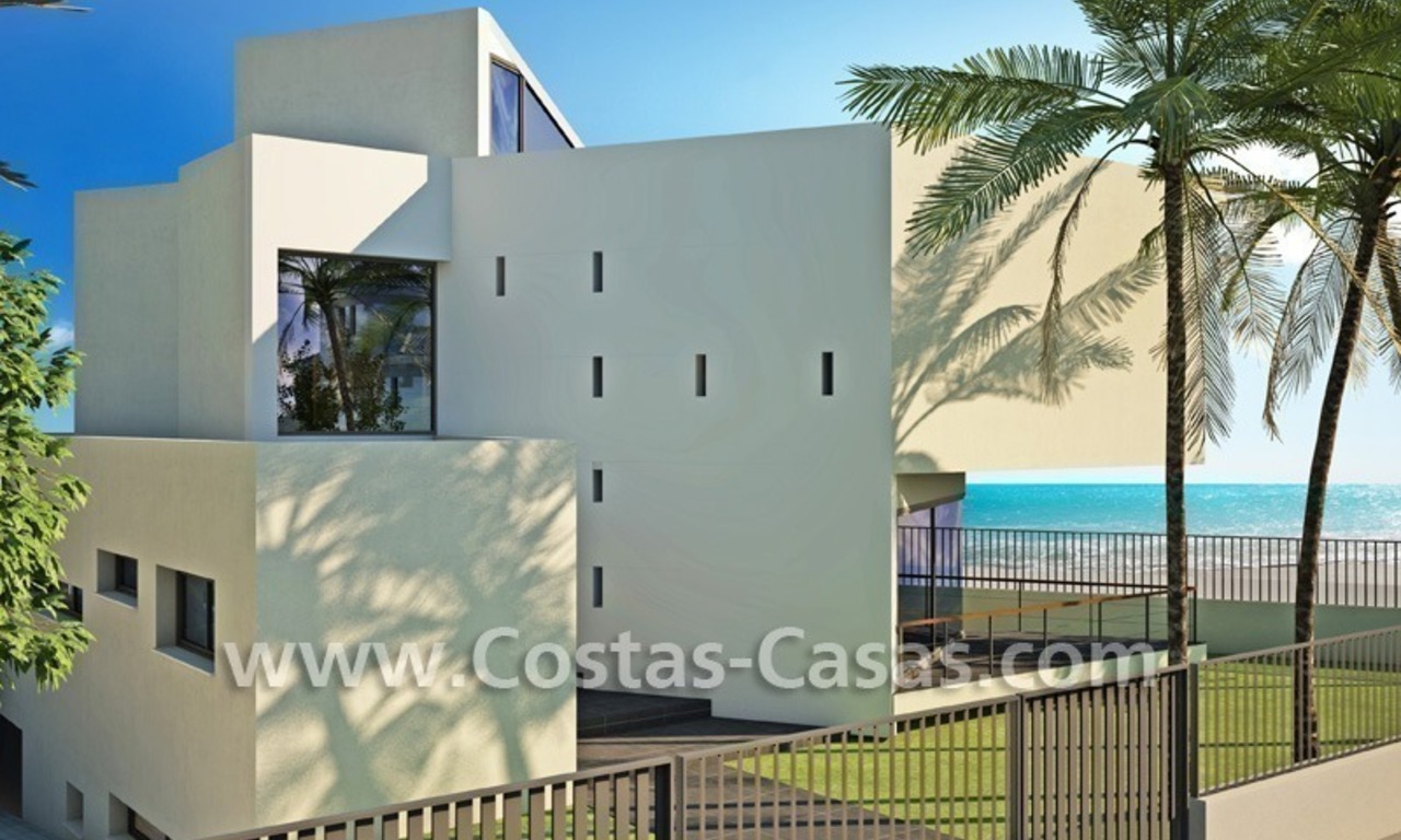 Beachfront new luxury villas for sale, first line beach Marbella - Costa del Sol 1