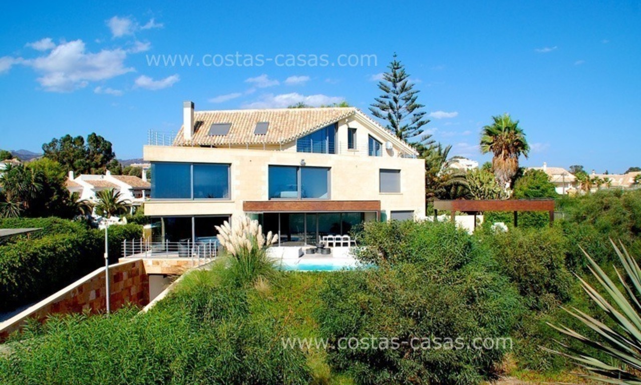 Beachfront modern villa for sale in Marbella 1