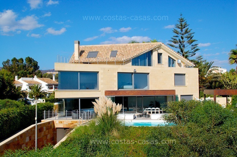 Beachfront modern villa for sale in Marbella