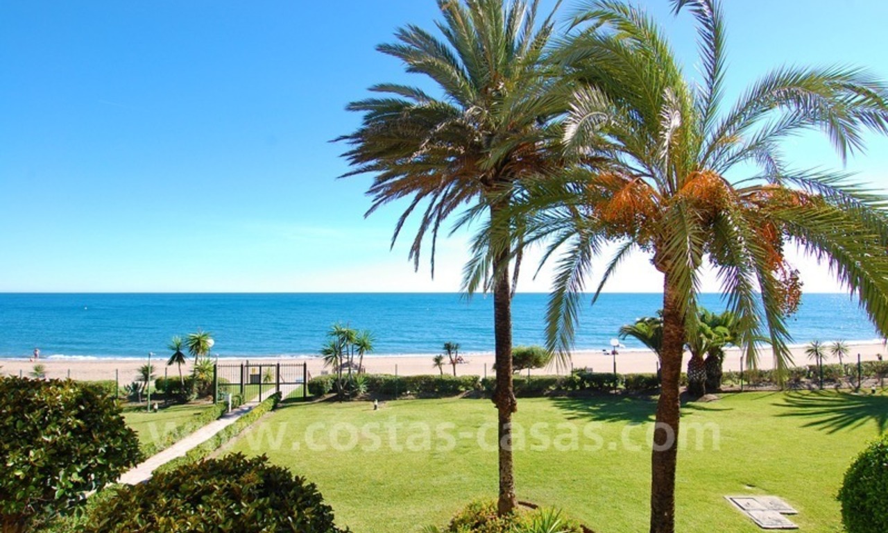 Beachfront penthouse apartment for sale on the New Golden Mile between Marbella and Estepona centre 0