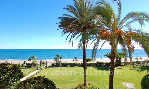 Beachfront penthouse apartment for sale on the New Golden Mile between Marbella and Estepona centre 