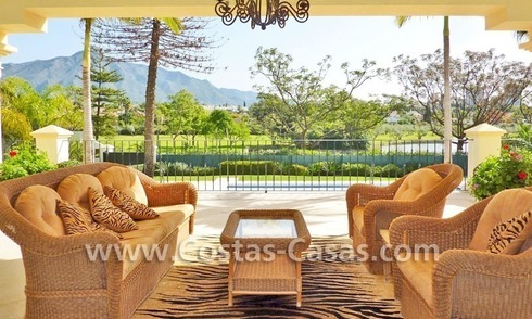 Front line golf luxury villa for sale in Nueva Andalucia, Marbella 