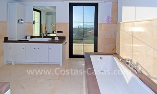 Modern quality luxury villa for sale in Marbella, adjacent to the golf course with panoramic sea views 14